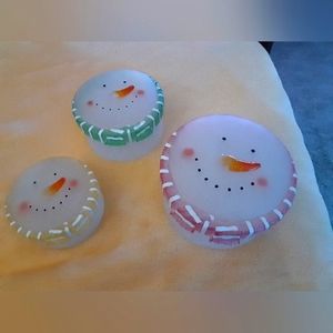 Xmas stackable acrylic snowmen